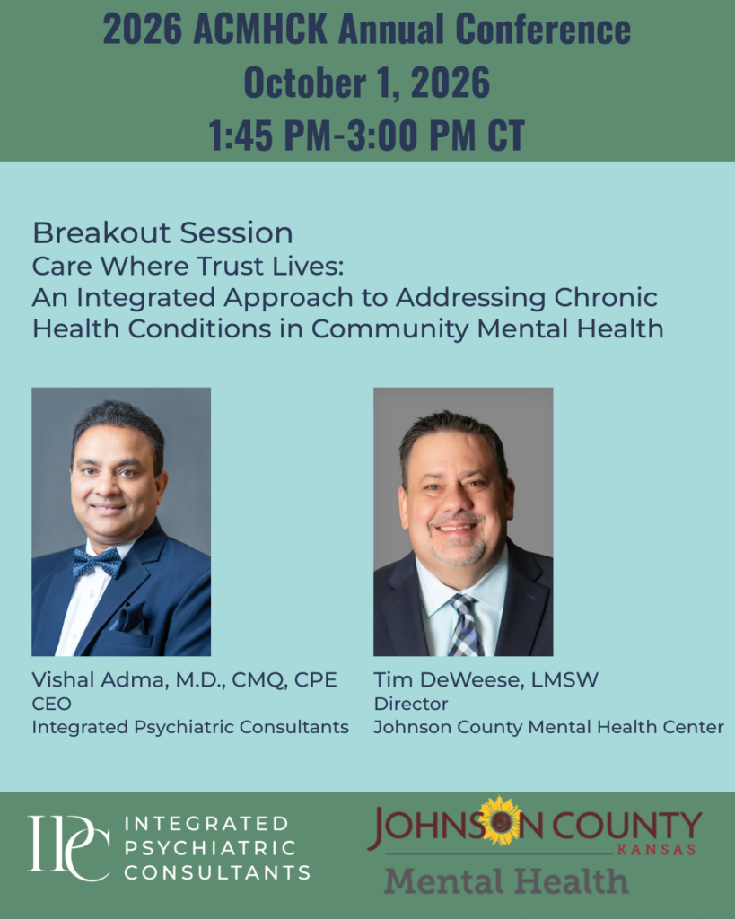 Breakout Session "Care Where Trust Lives: An Integrated Approach to Addressing Chronic Health Conditions in Community Mental Health" on Thursday, October 1 at 1:45 PM.